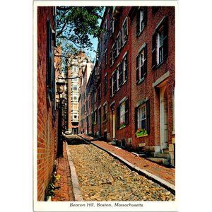 Postcard Vintage Beacon Hill Boston Massachusetts Unposted 6x4 inches USA
